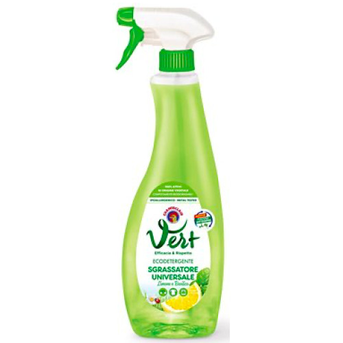 Універсальний засіб для прибирання Chanteclair Vert Ecodetergente Sgrassatore Universale, екологічний, Лимон та Базилік, 700 ml